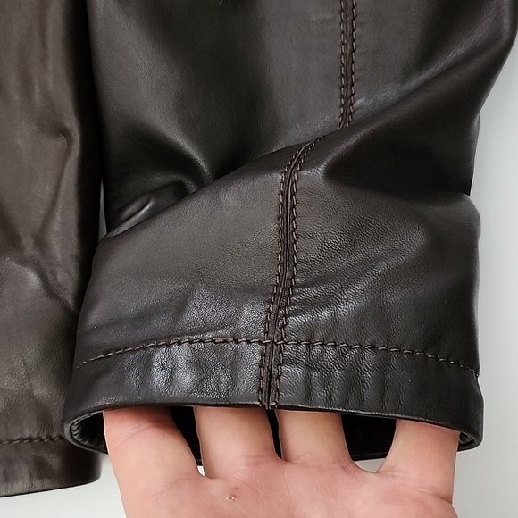 Boutique of Leathers Canada Men's Dark Brown Leather Full Zip Lined Jacket Sz 38 - Picture 5 of 16